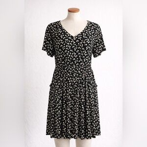 Torrid Super Soft Black and White Patterned Dress